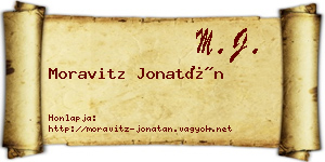 Moravitz Jonatán névjegykártya